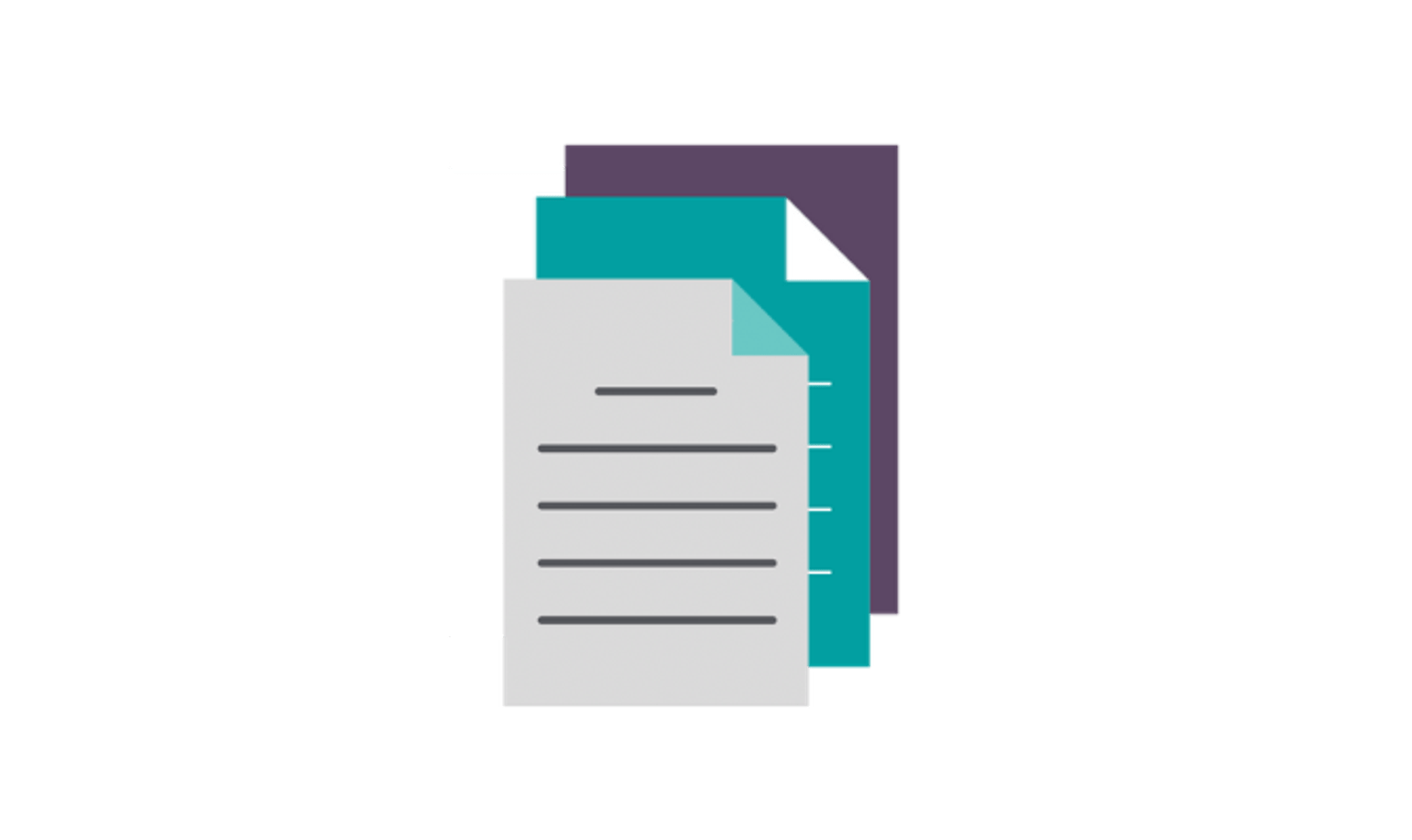 Icon featuring documents to represent publications 